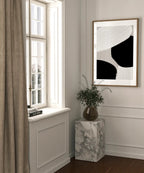 Contemporary figurative wall art depicting a stylised woman in abstract form