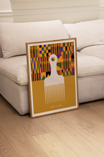 Load image into Gallery viewer, Kente Afro Comb Print Nr.2
