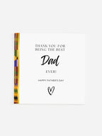 Best Dad card with clean typography and a simple modern design