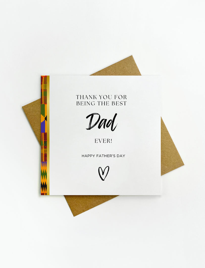 African 'Thank You' Father's Day Card