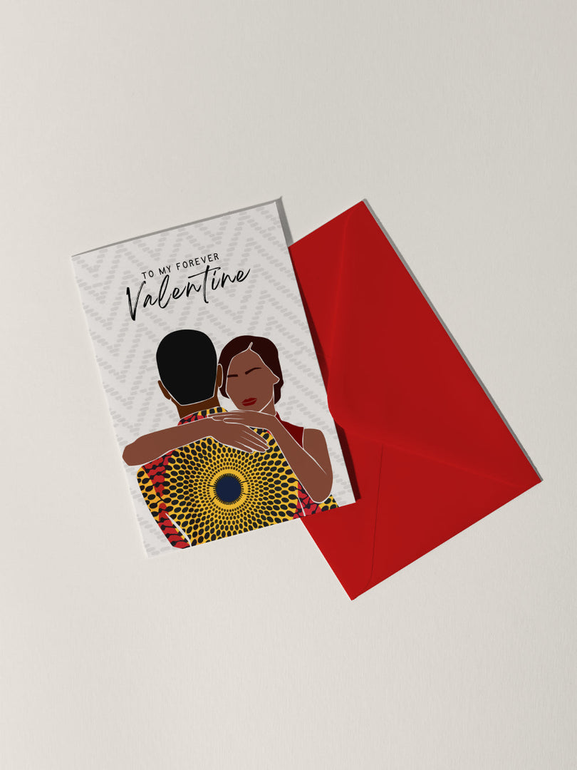 Black Couple Valentine's Day Card Akua Home 