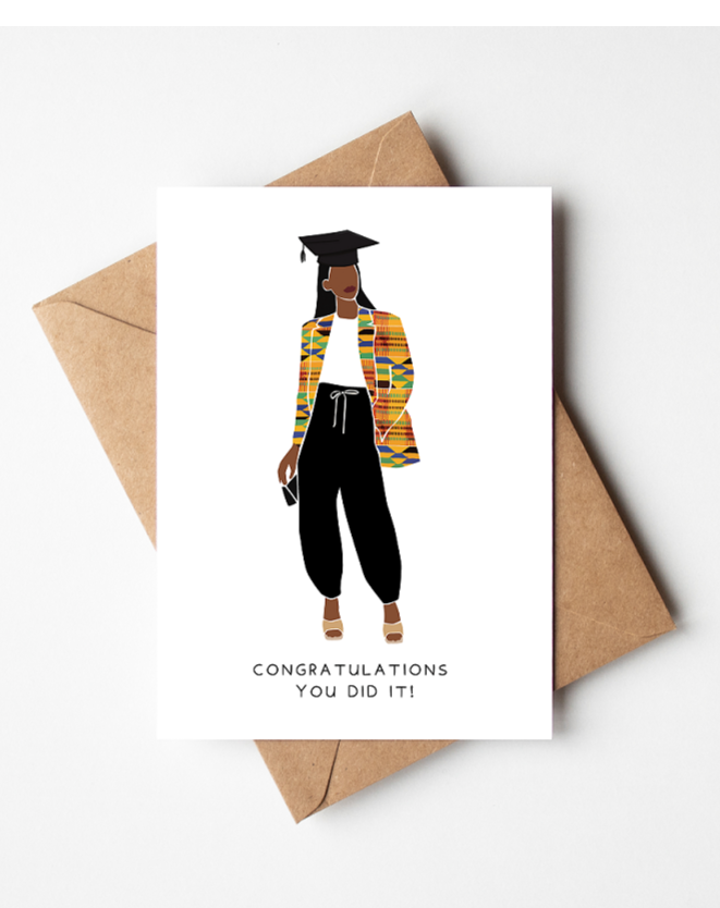 Black Girl Graduation Greeting Card Akua Home 