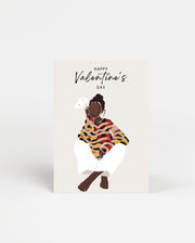 Black Girl Valentine's Day Card Akua Home 