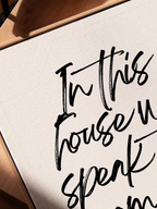 Minimal scripture wall art with understated typography and a neutral colour palette