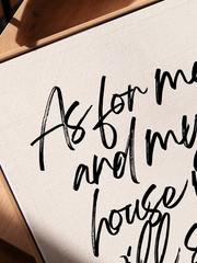 As For Me And My House - Canvas Art