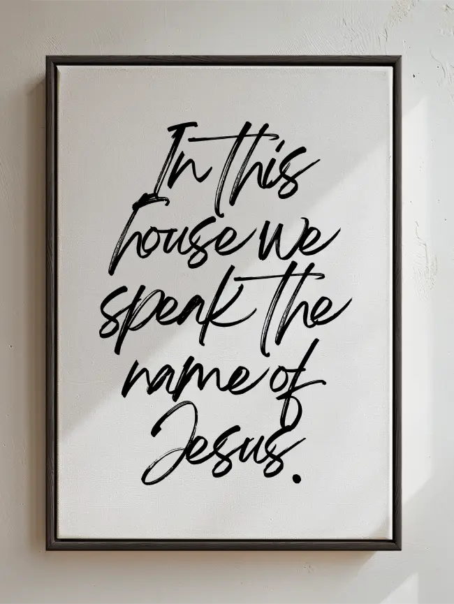 In This House We Speak The Name - Canvas Art