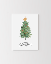African Watercolour Christmas Tree Card