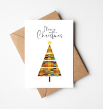 Load image into Gallery viewer, African Kente Christmas Tree Card
