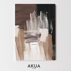 Curated wall art display styled in a neutral home setting