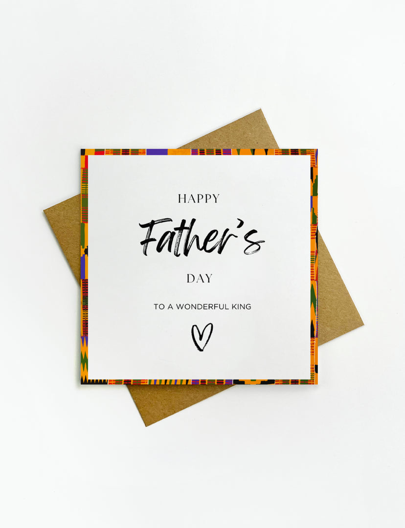 African Wonderful King Father's Day Card