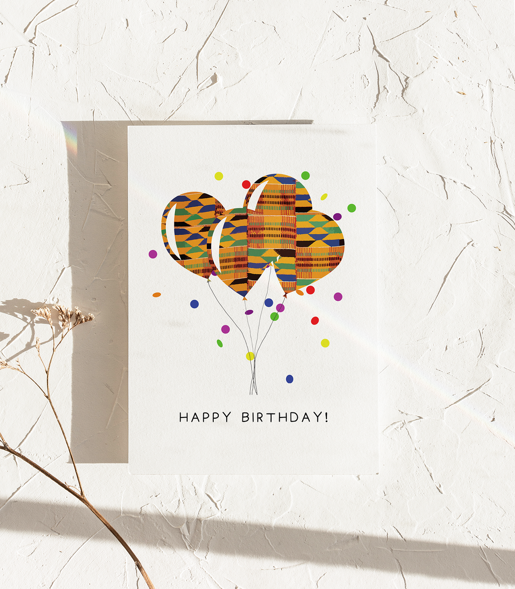 African Kente Birthday Greeting Card