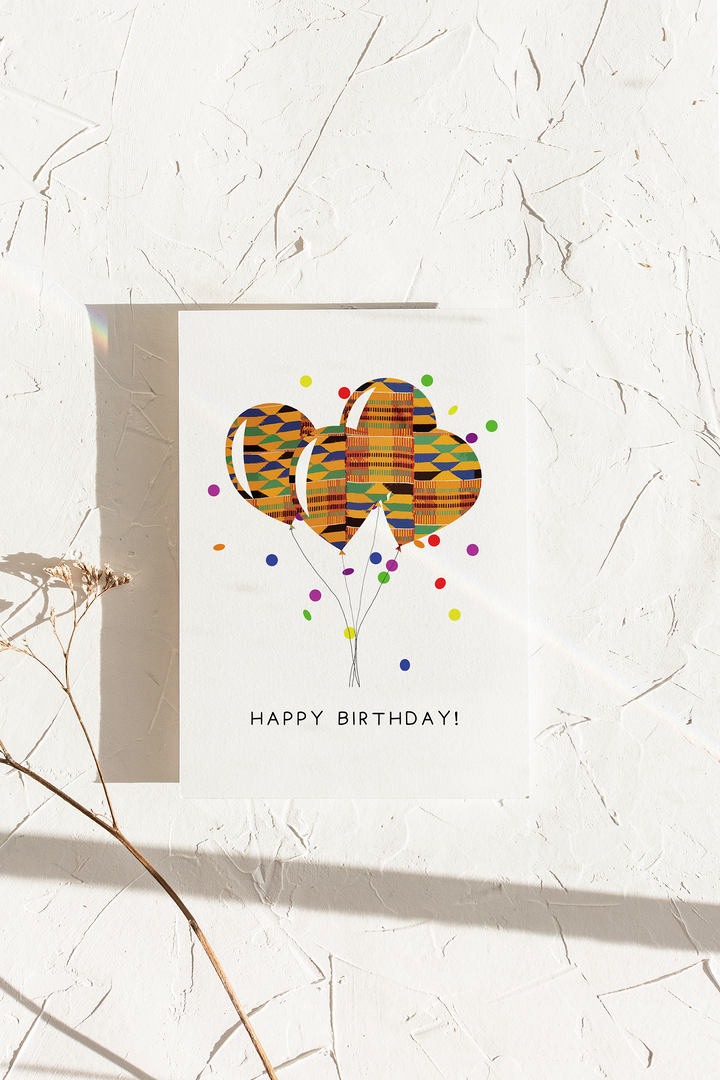 African Kente Birthday Greeting Card