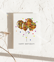 African Kente Birthday Greeting Card