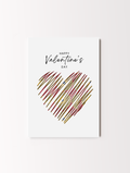 African-inspired Valentine’s card featuring a heart-shaped design