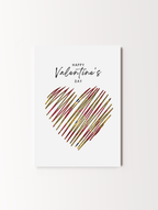 African-inspired Valentine’s card featuring a heart-shaped design