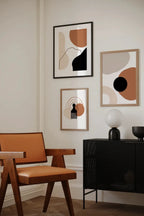 Homepage banner showcasing Afro shapes wall art styled in a neutral interior