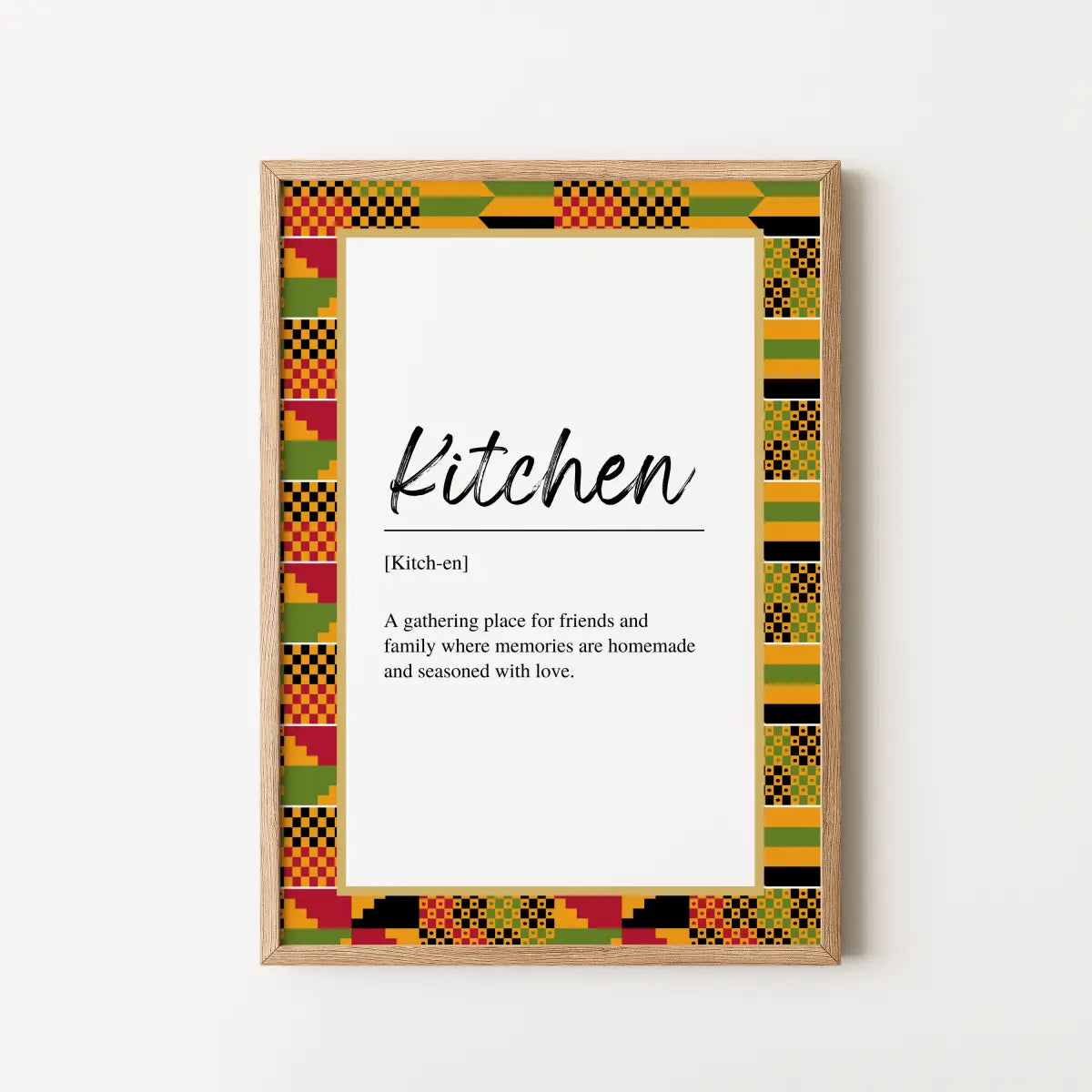Kente Ghana Kitchen Wall Art Print