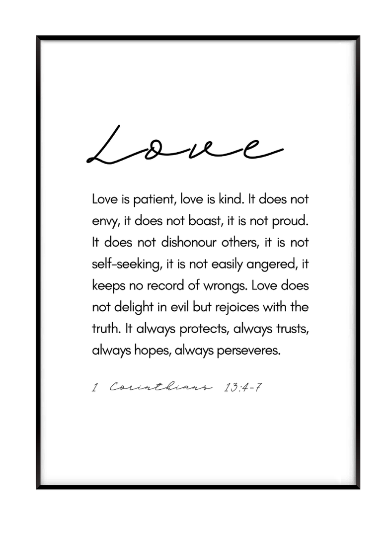Love Is Patient Print Akua Home 