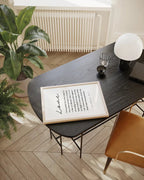 Typography wall art featuring the phrase Love Is Patient in a calm balanced layout