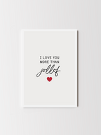 African Valentine’s card with the phrase More Than Jollof in a bold modern style
