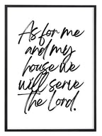 As for me and my house christian wall art