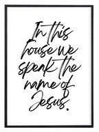 Christian modern wall art in a black frame