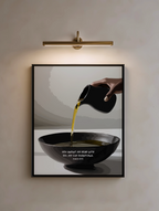 Anoint my head with oil minimalis wall art with wall art light