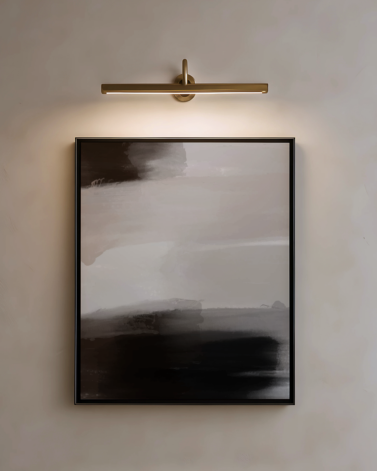 Overcomer Photo Frame Overcomer Nr.1 Abstract Black & Beige - Canvas Art – Akua Home