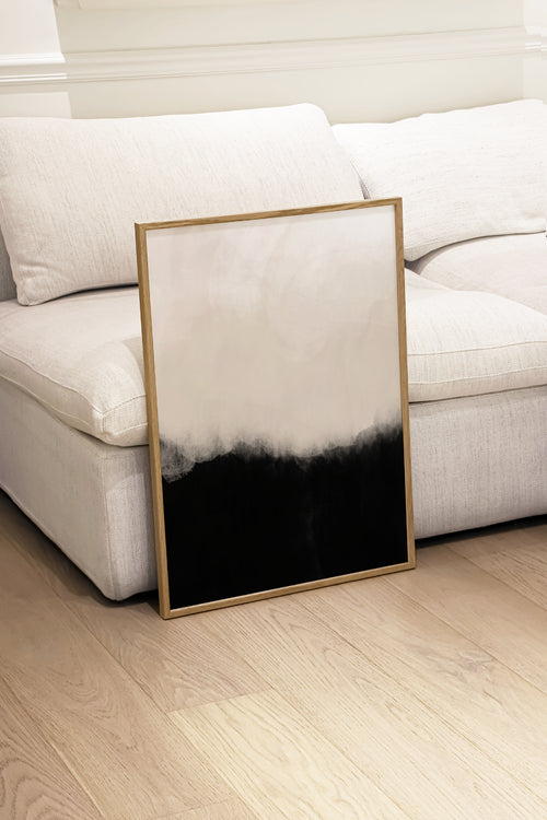 Peace art print displayed individually with focus on the typography