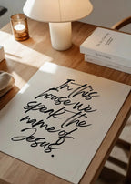 Christian modern wall art flat lay