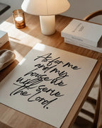 As for me and my house christian wall art flat lay