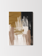 Neutral abstract wall art featuring a soft sand colour palette