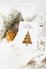 African Kente Christmas Tree Card