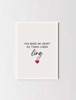 Load image into Gallery viewer, You Make My Heart African Valentine&#39;s Card Akua Home 
