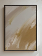 Abstract canvas artwork with soft neutral tones and organic shapes arranged in a balanced composition