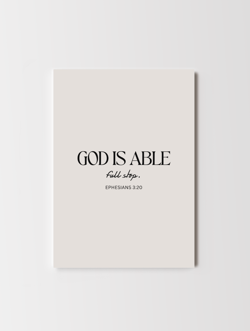 God Is Able Print