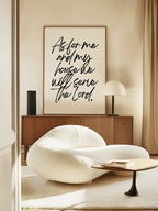 Alternate view of the As For Me typography artwork shown on a neutral background