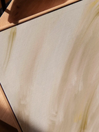 Abstract gold and beige wall art canvas close up