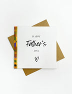 Father’s Day card styled with strong typography and neutral colours