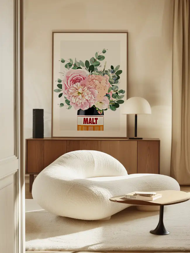 Malt Flower Print - Canvas Art