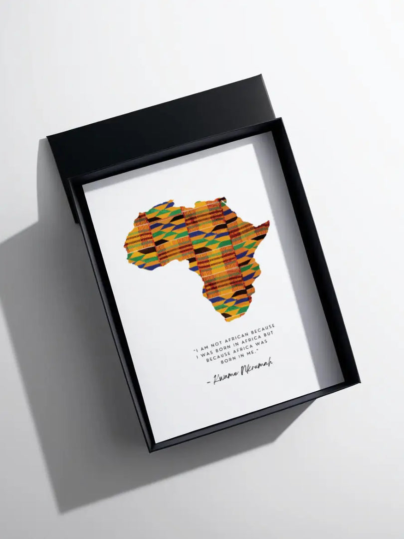 Kente Africa Print Art Print Box