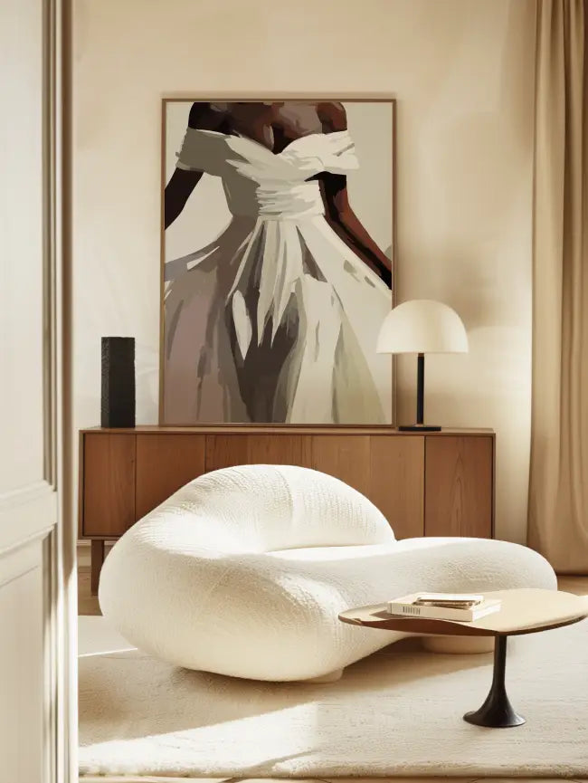 Abstract Lady In Dress - Canvas Art