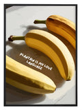 Illustrated wall art featuring plantains in a bold graphic style