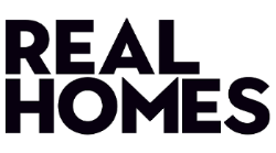 real homes logo in black