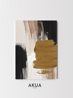Minimal abstract artwork featuring soft sand-coloured textures and gentle movement