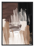 Abstract wall art featuring layered brush strokes with soft organic movement