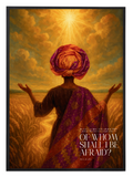 Christian artwork showing a warm glowing light illuminating a woman, inspired by the Christian theme “The Lord is my light”