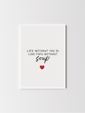 African-inspired Valentine’s card featuring bold typography and colour
