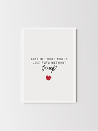 African-inspired Valentine’s card featuring bold typography and colour
